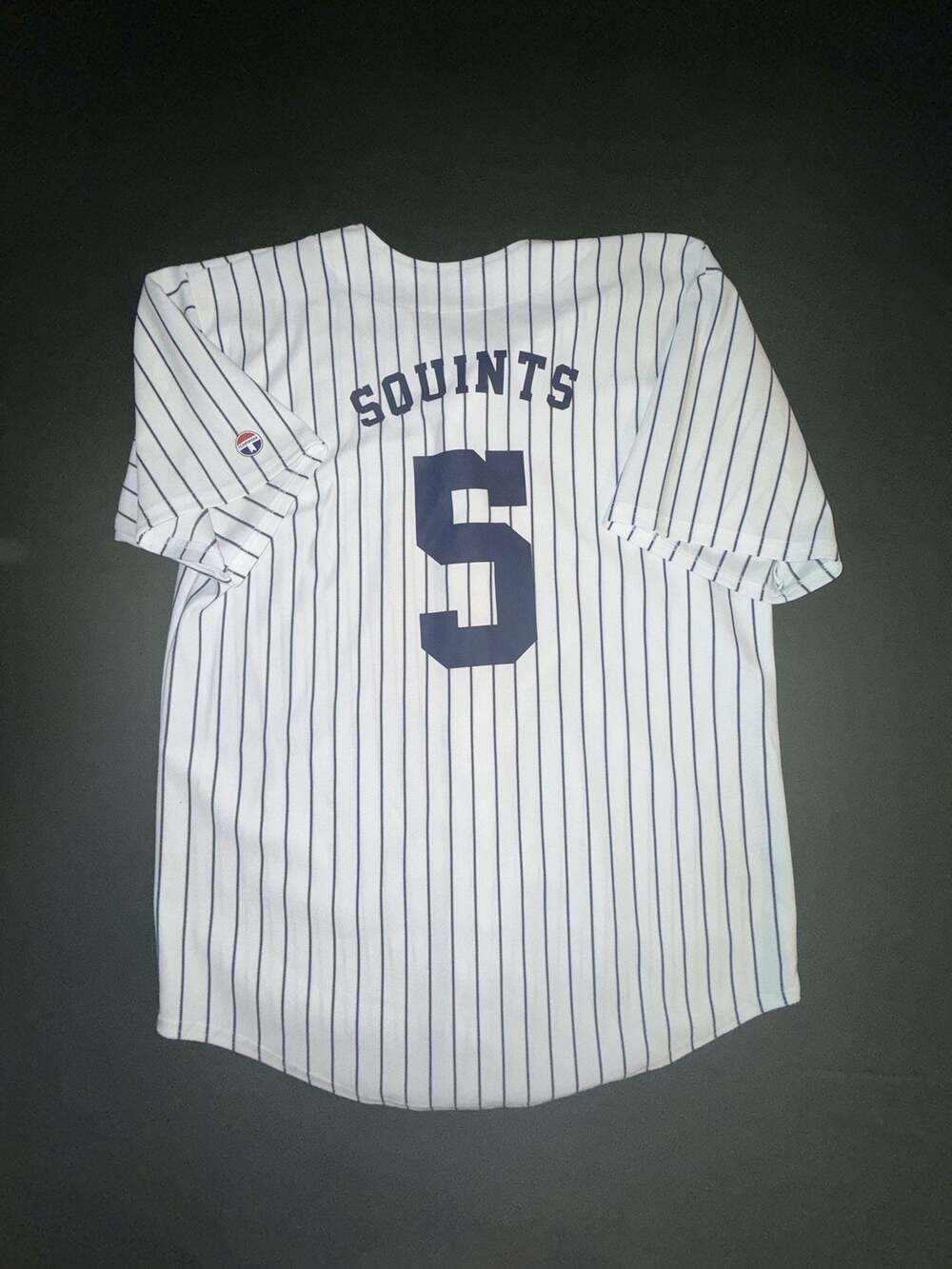 Teamwork Athletic Apparel Squints #5 The Sandlot Pinstripe Baseball Jersey